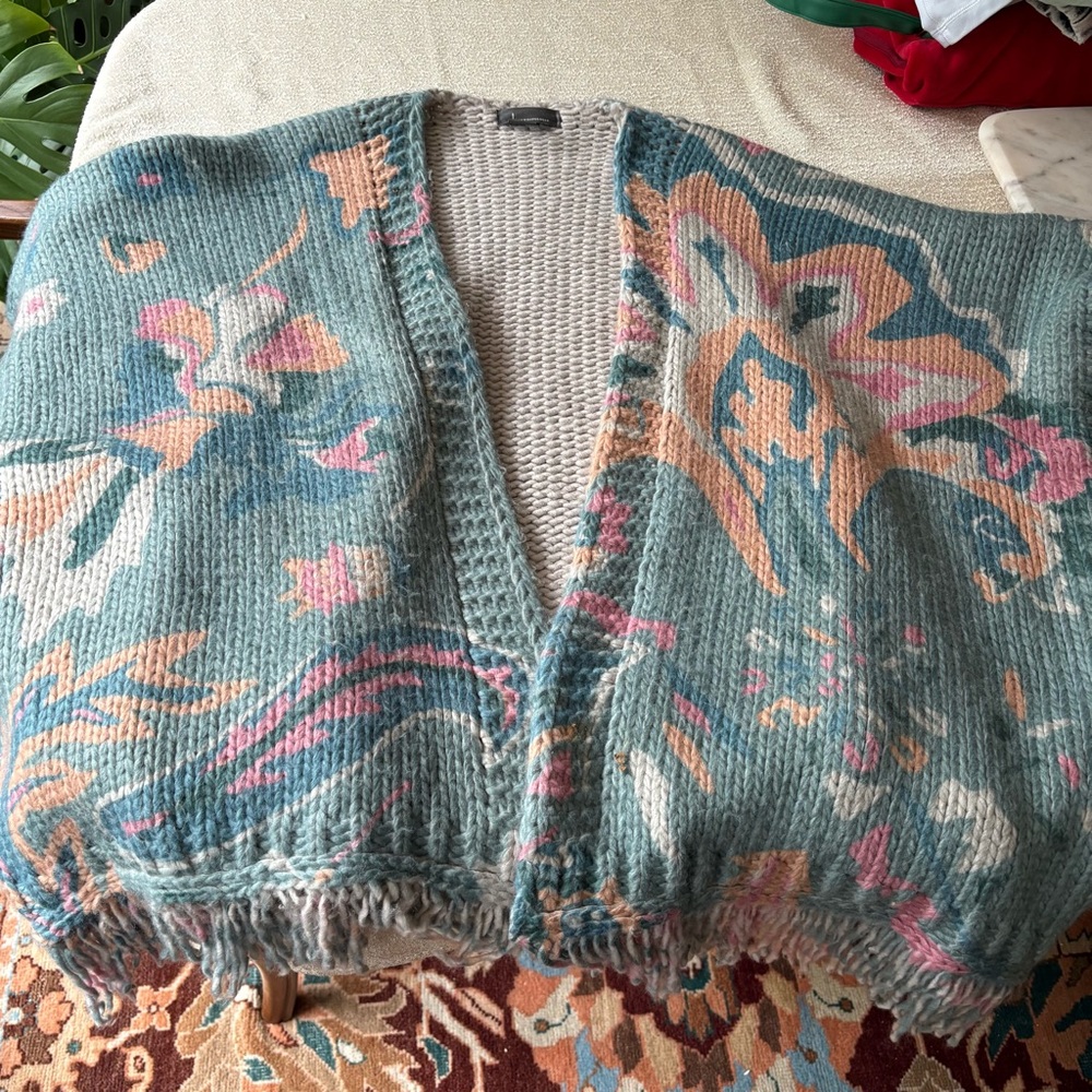Anthropologie Floral Knit Women's Sweater